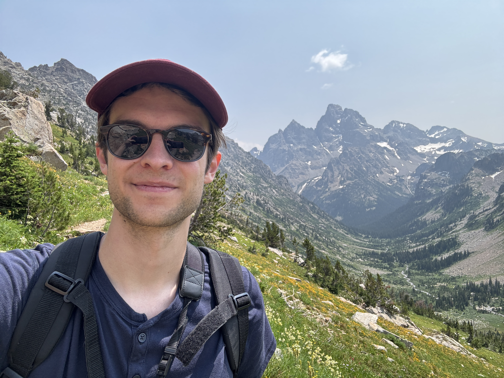 A picture of Gavin in front of the Tetons